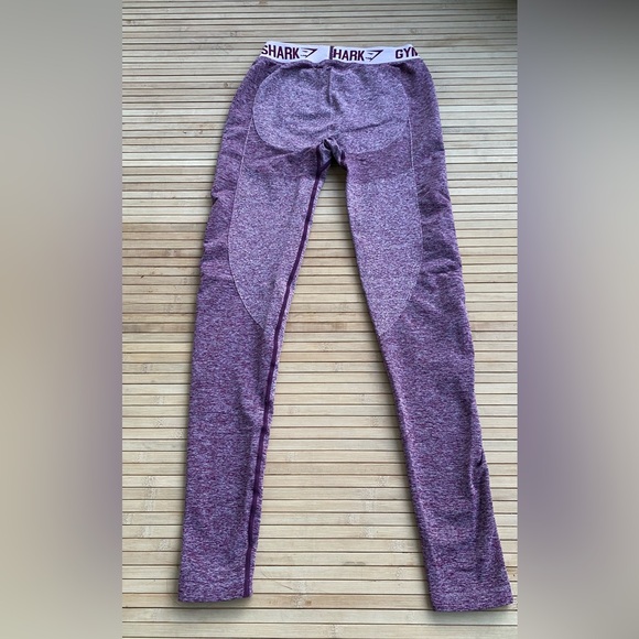 Gymshark Flex leggings size M Dark Ruby Marl / Blush Nude - Picture 6 of 10